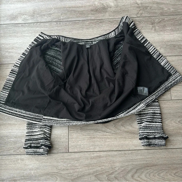 Club Monaco Ruffles Open Front Jacket Tweed Blazer - Picture 9 of 14